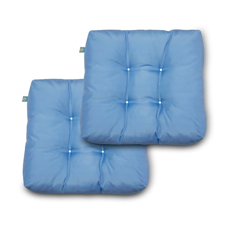 Classic Accessories 19" x 19" x 5" Seat Cushions, Periwinkle Blue, 2PK DCPBCH19195-2PK
